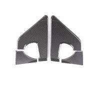 Panel Frame Sticker Interior Trim for Fortwo 2009-2015 ABS Carbon Fiber Car Rear View Mirror Triangle Panel Cover Trim Sticker Car Accessories