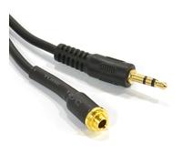 kenable Panel Mount 3.5mm Male to Female Locking Nut Stereo Adapter Cable 0.5m