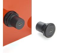 Panel-Mount Micro USB-B Adapter 5pin Micro USB Jack Female To Female Connector 22mm Round Panel Mount Adapter (1pc)