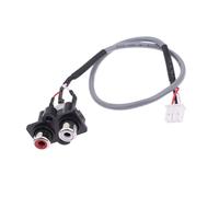 Panel Mount Music Signals Cable Sound Input Socket with 300mm Cord for Clear Sound Connectivity Easy Installation Channel Stereo Connector