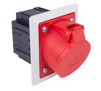 Panel socket with socket 32A 5P 400V/80x97 twist 425-6pkr