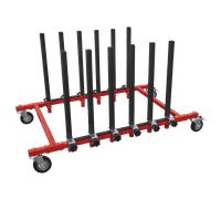 Panel Storage Rack Mobile Holds 5 Panels Windscreens Bonnets Panels