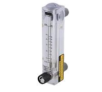 Panel Type Flowmeter, Acrylic-Glass LZM-15T Liquid Flowmeter Tester Adjustable Flowmeter for Measuring Control G1/4'' G1/2''(0.1-1 GPM & 0.5-4 LPM)