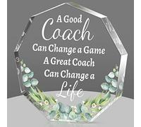 Panelee Acrylic Coach Gifts for Coach Thank You Gifts Cute Desk Decor Acrylic Sign Table Decorations Coach Appreciation Gifts for Baseball Basketball Soccer Hockey Coach Home(Inspirational)