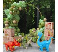 Panelee Halloween Trunk or Treat Car Decorations Kit with Dinosaur Balloon Leaf Jungle Decor Warning Sign Box Halloween Dinosaur Cars Outdoor Decoration for SUV Archway Garage Door Party Supplies