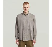 Panelled Pocket Regular Shirt - Beige - Men XXL