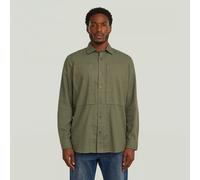 Panelled Pocket Regular Shirt - Green - Men XXL