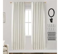 PANELSBURG Closet Curtain 78 Inch Long, Linen Blackout Pleated Faux Accordion Door for Interior Doorway, 2 Panel Set 52x78 in Length, Cream Ivory Off White