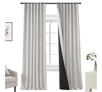 PANELSBURG Dining Room Blackout Curtains 96 Inches Long - Noise Cancelling, Soundproof Acoustic, Sound Absorbing, Sound Deadening 8FT Curtains