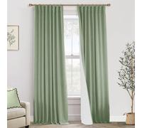 PANELSBURG Nursery Blackout Curtains for Baby Girl Boy,Boho Cottagecore Cottage Core Natural Curtains for Bedroom 96 Inches Long,Sage/Pale Grey Green