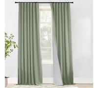 PANELSBURG Sage Green Boho Blackout Curtains 108 Inches Long 2 Panels Set Country Decorative Block Out Light Blocking Curtains for Bedroom Windows