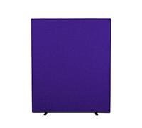 Panelwarehouse Office Screen/Partition 1500mm Wide with 4 Height Choices, Pinnable woolmix fabric (Violet, 1500mm W x 1800mm H)