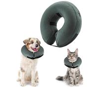 panemy Inflatable Dog & Cat Collar with Adjustable Velcro Fastening, Dog Collar for Surgery or Wound Healing, Anti-Biting, Anti-Licking (Grey, XL)
