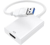 Panera USB to HDMI Adapter Converter Cable for Multi Monitor USB 3.0/2.0 to HDMI Converter 1080P HD with Audio Output for PC/Laptop/Projector/Monitor/HDTV Compatible with Windows XP/8/10/11,White