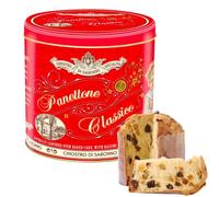 Panettone italian cake - Luxury christmas cake for family Christmas gifts, couples, women or men gifts - Christmas cake tin of panettone - authentic classic panettone Christmas fruit cake