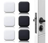 Panexf Adhesive Door Stop 6PCS Strongest Wall Door Handle Stopper 45mm * 45mm White/Black Door Stoppers for Doors, Rubber Stoppers Door Pads Stop Slamming