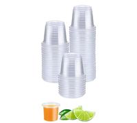 Panexf Plastic Shot Glasses 50 pcs Shot Cups Reusable Glasses 2cl/20ml Mini Shot Glasses Deseret Glass for Parties Festival, Drinking Games, Jelly Cup