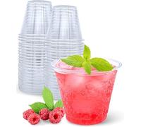 Panexf Plastic Shot Glasses 50 pcs Shot Cups Reusable Glasses 4cl/40ml Mini Shot Glasses Deseret Glass for Parties Festival, Drinking Games, Jelly Cup