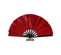 PANFHGFG Chinese Folding Fan Glitters Handheld Fan, Large Folding Hand for Dancing Cosplays Weddings Party Decoration Chinese Kungfu Hand