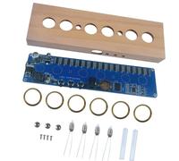 PANFHGFG Completes Glow Tube Clock Electric Components Kits Featuring Shell Light Coppers Rings Circuit Board in Wood Digital LED Clock Electronic Kits