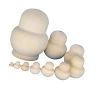 PANFHGFG Matryoshka Dolls Unpainted Set 10Pieces for Unpainted Nesting Dolls Blanks Russian Nesting