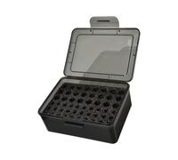 PANFHGFG Portable Battery Organizers Holding 54 2A 3A Batteries with Intelligent Compartment Proof Seal for Travel Use Battery Storage Box Transparents Case