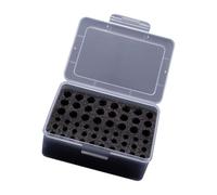 PANFHGFG Portable Battery Organizers Holding 54 2A 3A Batteries with Intelligent Compartment Proof Seal for Travel Use Battery Storage Box Transparents Case
