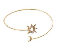 PANFHGFG Sparkling Arm Party Costume Accessories Open Bangle Day and Night Love Arm Cuff for Girlfriend Forever Love Bracelets for Women Upper