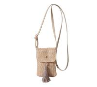 PANFHGFG Trendy Vertical Purse with Adjustable Shoulder Strap for Phone and Essential Woven Straw Tassels Crossbody Phone Bag Adjustable Shoulder Bag