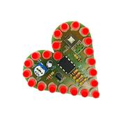 PANFHGFG Voltages Operated Heart Shaped LED Light Circuit Board USB Battery Powered for Soldering Practice Enthusiasts Educational Circuit Board