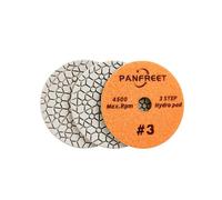 Panfreet 3 Step Diamond Polishing Pads 4-inch,Granite Polishing Pads Step 3 Wet for Granite Marble Quartz Concrete