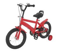 panfudongk Children Bicycle 14 Inch Wheels Kids Bike Balance Bike Training Wheels Adjustable Seat for Outdoor Riding Learning Recreation Stable Comfortable Design Safe Experience (Red)