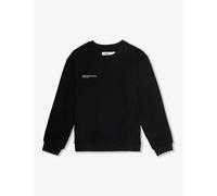 Pangaia Black Kids Text-print Organic-cotton Sweatshirt 3-12 Years 5-6