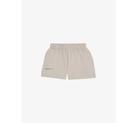 Pangaia Stone Kids Text-print Mid-rise Organic-cotton Shorts 3-12 Years 7-8