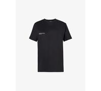 Pangaia Womens Black Text-print Organic-cotton-and Seaweed-blend T-shirt Xs