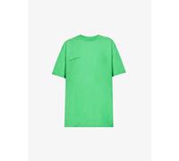 Pangaia Womens Jade Green Text-print Organic-cotton T-shirt S