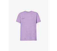 Pangaia Womens Orchid Purple Text-print Organic-cotton T-shirt S