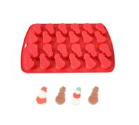 PANGBOER 24 Cavity Christmas Silicone Mold Cake Pastry Baking Mold Cake Decorating Tool for Making Chocolate Fondant Decor Chocolate Different Shapes for Household Cute Soap Molds Silicone Shapes