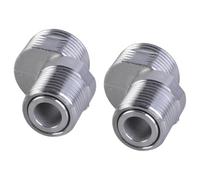 PANGBOER 2Pcs Stainless Steels Shower Tap Adapter 360 Degree Adjustable Angled Bents Base Extended Angled Showerhead Corner Joint