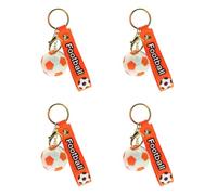 PANGBOER 4PCS Soccer Themed Rings Decorative Backpacks Ornament Charm Ideal for Party Supplies and Sports Enthusiasts Sports Themed Gift
