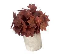 PANGBOER Artificial Autumn Foliage Planter for Table Decor, Maple Indoor Accent Desk Shelf Counter Home Corner Mantel Autumn Maple Foliage Planter