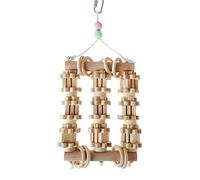 PANGBOER Bird Chewing Toys Various Shapes Wooden Blocks Chew Toy for Parrots Conures African Greys Cockatiels Bird Wood Toys for Parrots Chewing Blocks Cage Toys and Accessories for Cockatiel