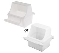 PANGBOER Bird Feeder with Perch Large Capacity Food Dispenser Container for Parakeet Cockatiel Lovebird Easy to Clean Toys African Grey for Small Parrots for Birds Conure Macaw Christmas Parts