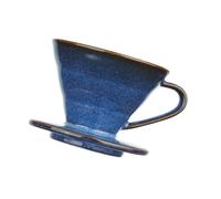 PANGBOER Blue Glazed Ceramic Coffee Filter Sturdy Handcrafted Drip Brewer For Pouring Over Coffee