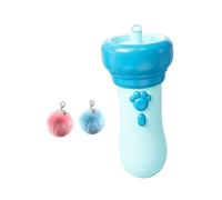 PANGBOER Bonding Teaser Toy, Electric Interactive Device with Silicone Exterior, Button-Activated Pounce Fun for Home Electric Teaser Indoor Feline Pounce Button Silicone Body Home Routine Motion Pet
