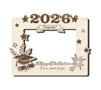 PANGBOER Classical Wood Picture Frame with Smooth Finishing Wood Framing Solution Ideal for 2026 Graduate Wall or Desk Display Gift Handcrafted Wooden Photo Frame