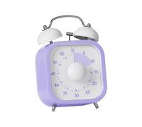 PANGBOER Design Study Timer Quiet Operations with Twin Bells Loud Alarm 60 Minutes Manual Mechanical Countdowns Timer for Homework and Playtimes Educational Manual Countdowns