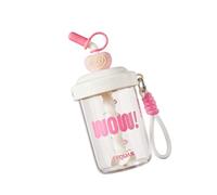 PANGBOER Efficient Straw Cup With Manual Stirring Function Portable Handle Leak Proof Design Sturdy PC Materials For Office Gym O