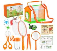 PANGBOER Explorers Set for Kids Aged 4 and Up Gogga Observation Box Handy Scooper Catcher Butterfly Net Educational Toy Kids Handy Scooper