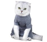 PANGBOER Female Cats Spay Recovery Outfit Four Leg Soft Polyester Fabric Post Surgical Suit Prevents Wound Licking For Mother Four Leg Medicals Suit